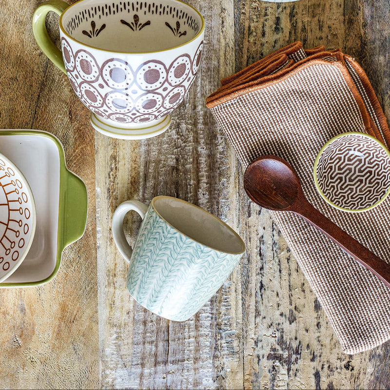 Bloomingville Maple muki keramiikkaa 7*8cm, vihreä