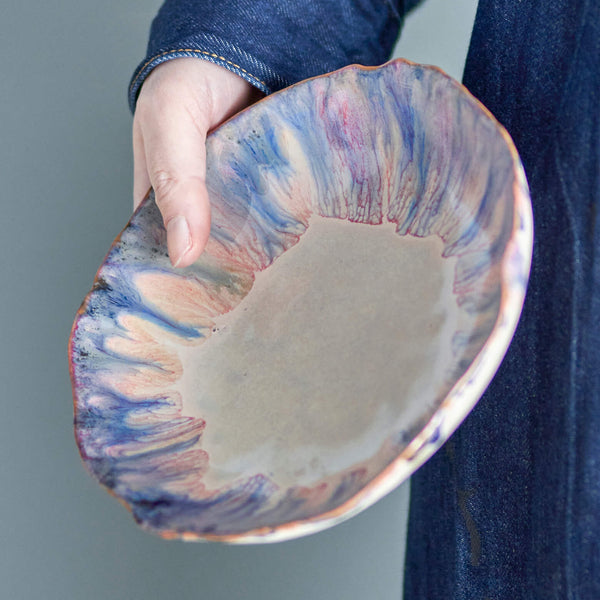 Bloomingville Amalia kulho keramiikkaa 5*18,5cm, sininen