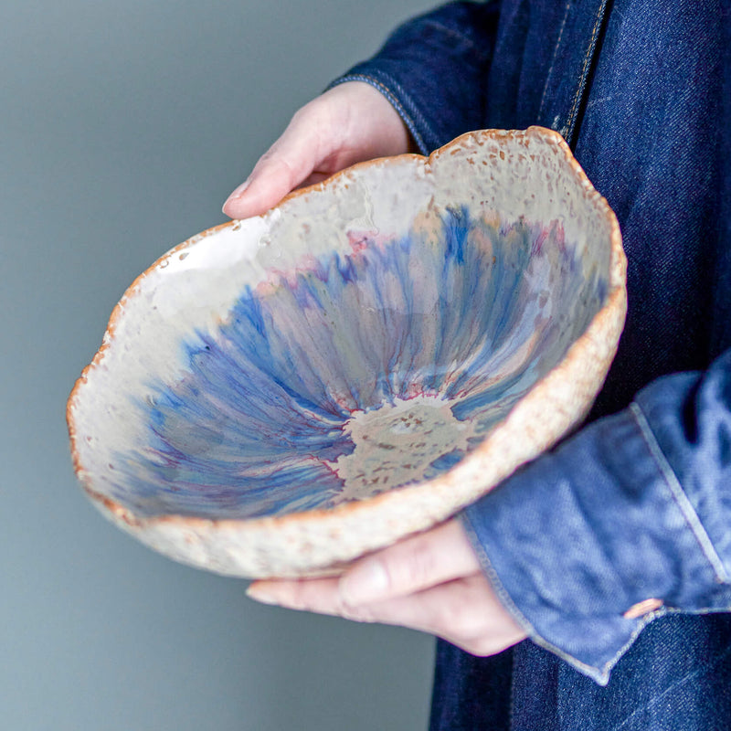 Bloomingville Amalia kulho keramiikkaa 8*24cm, sininen