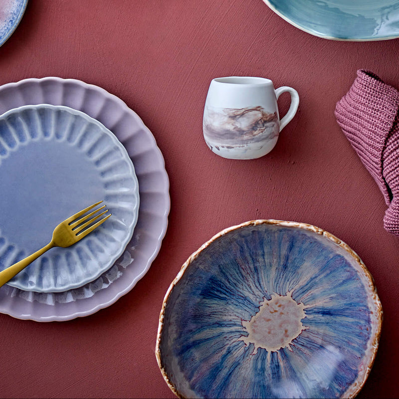 Bloomingville Amalia kulho keramiikkaa 8*24cm, sininen