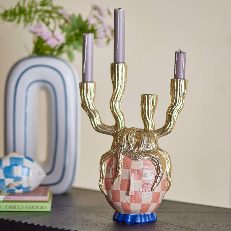 Bloomingville Medusa kynttilänjalka 32*22*15cm, monivärinen