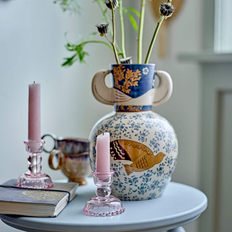 Bloomingville Hezha maljakko keramiikkaa 23,5*16,5cm, sininen