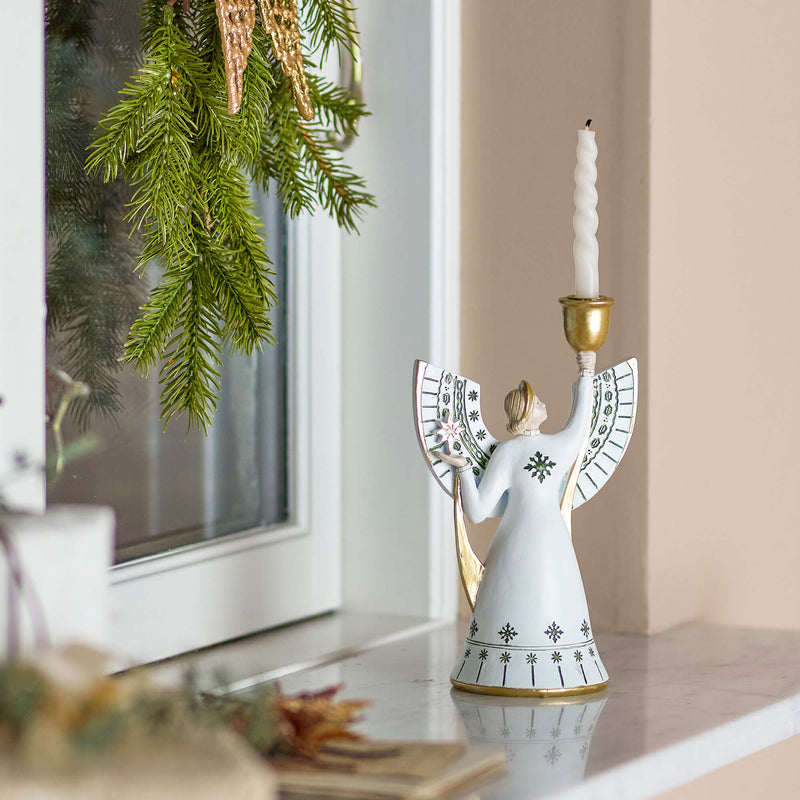 Bloomingville Evangeline kynttilänjalka 19*12*7,5cm, valkoinen