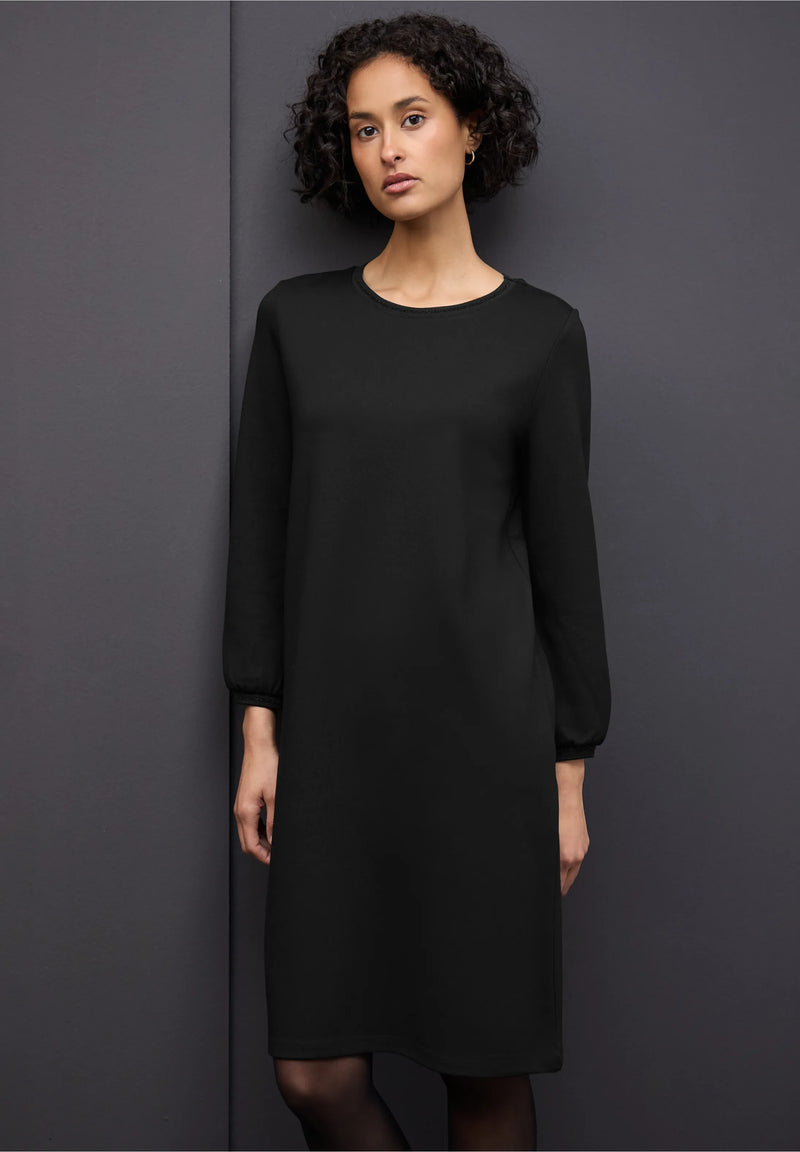 Street One polvipituinen jerseymekko, musta