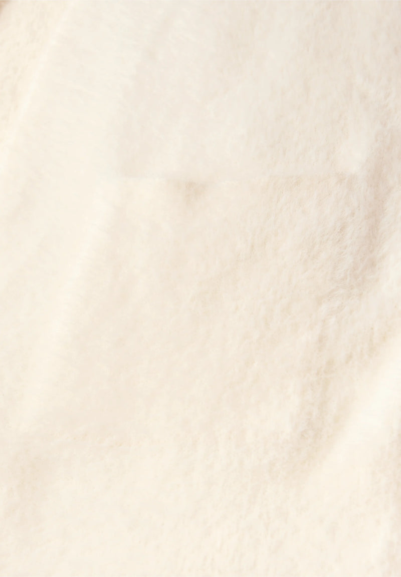 Street One pitkä neuletakki höyhenlangasta, vaalea beige