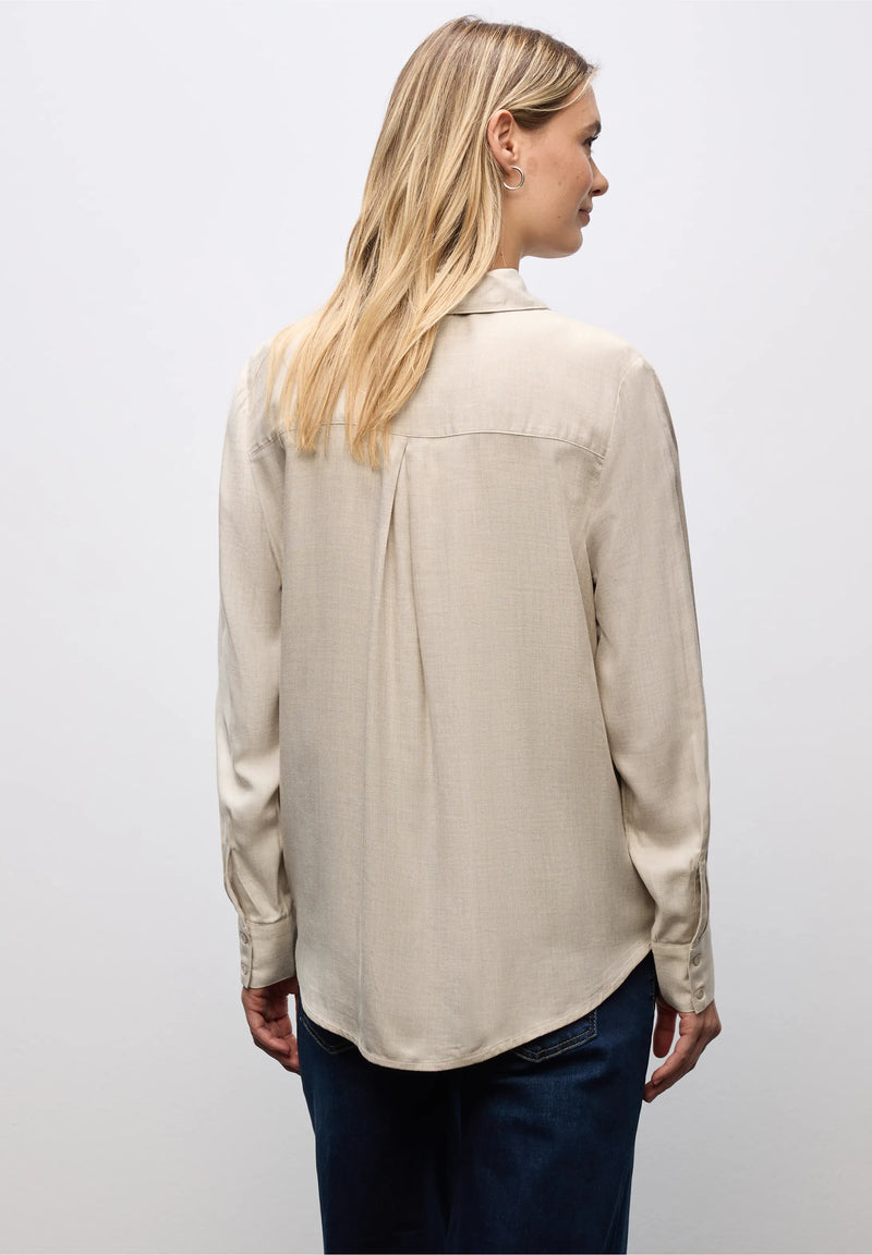 Street One kauluspaita sivuraidalla, beige