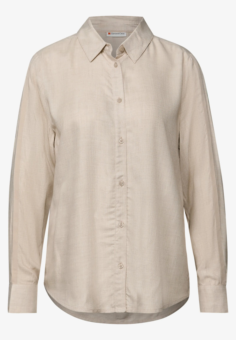 Street One kauluspaita sivuraidalla, beige