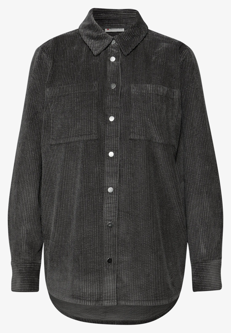 Street One kauluspaita vakosamettia, harmaa