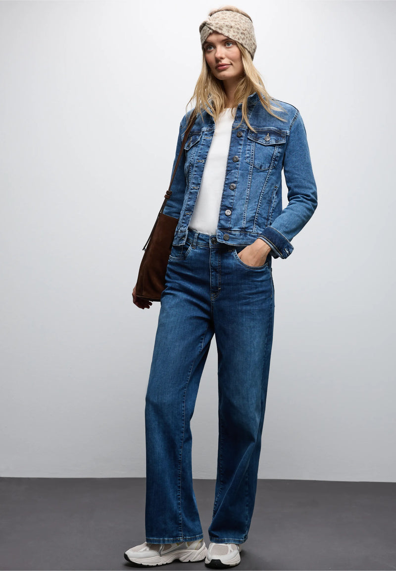 Street One panta leopardikuviolla, vaalea beige