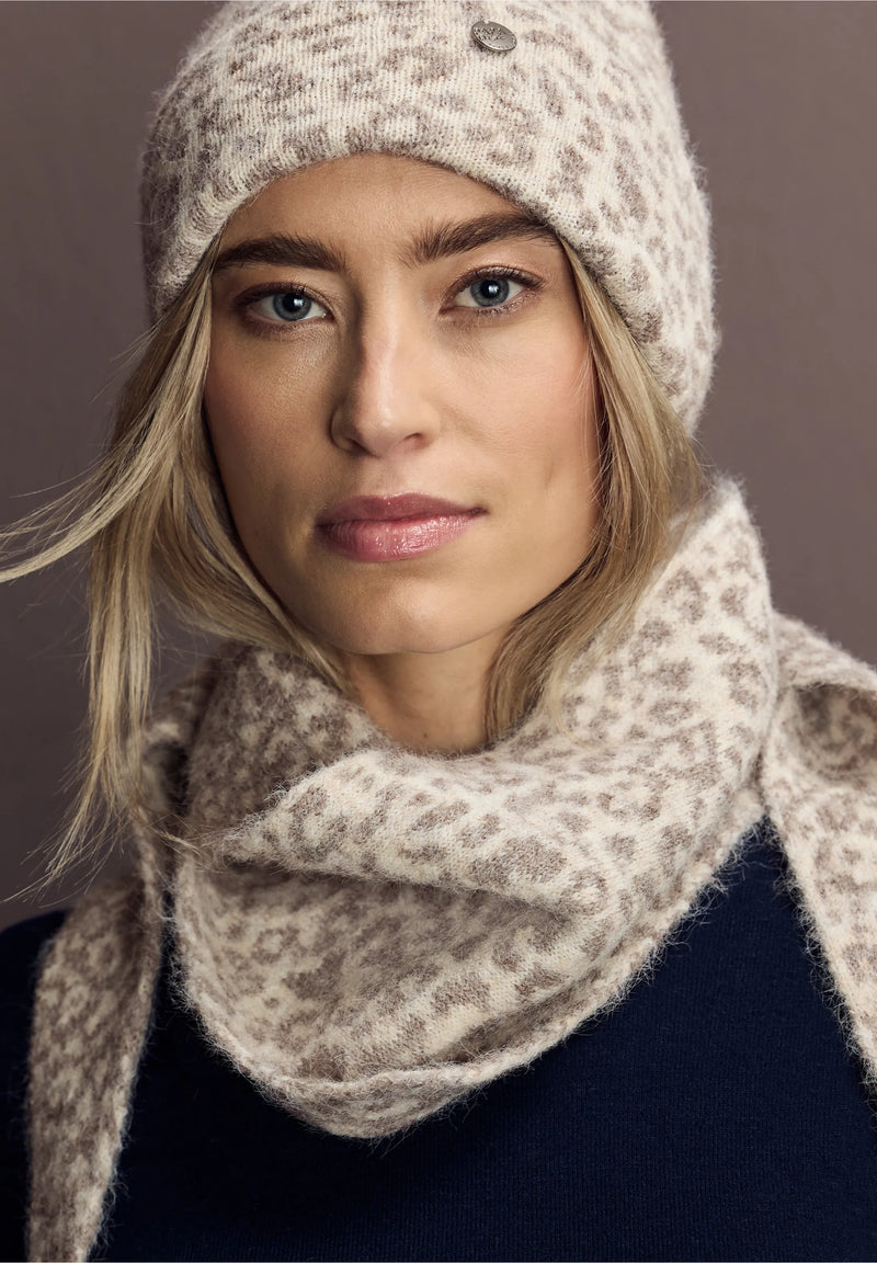 Street One kaulaliina leopardikuviolla, vaalea beige