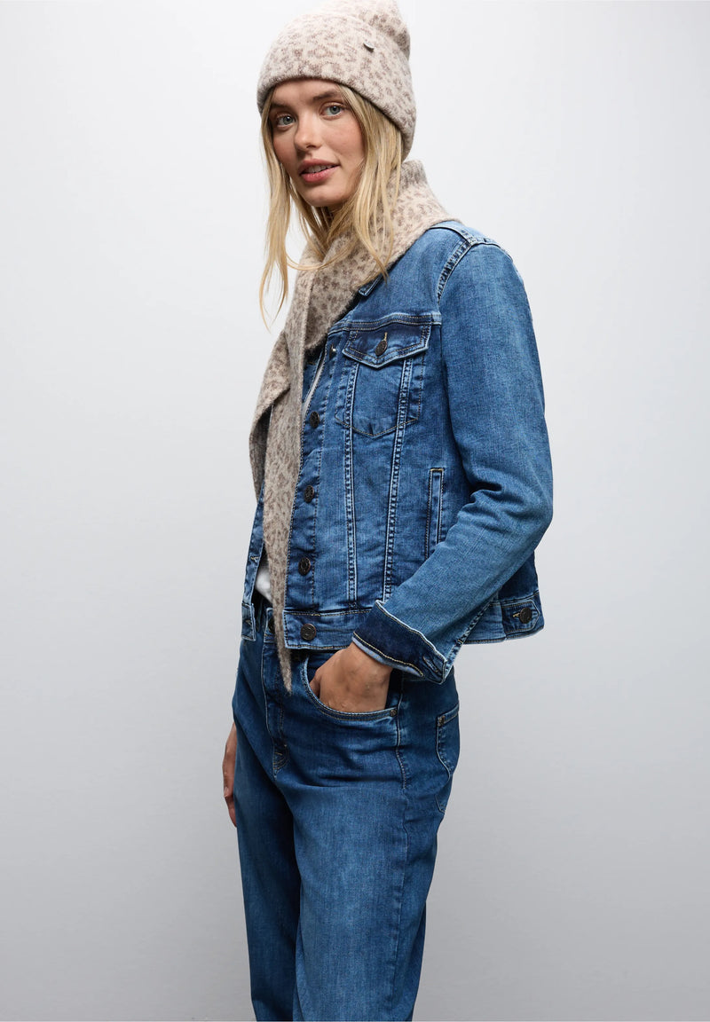 Street One kaulaliina leopardikuviolla, vaalea beige