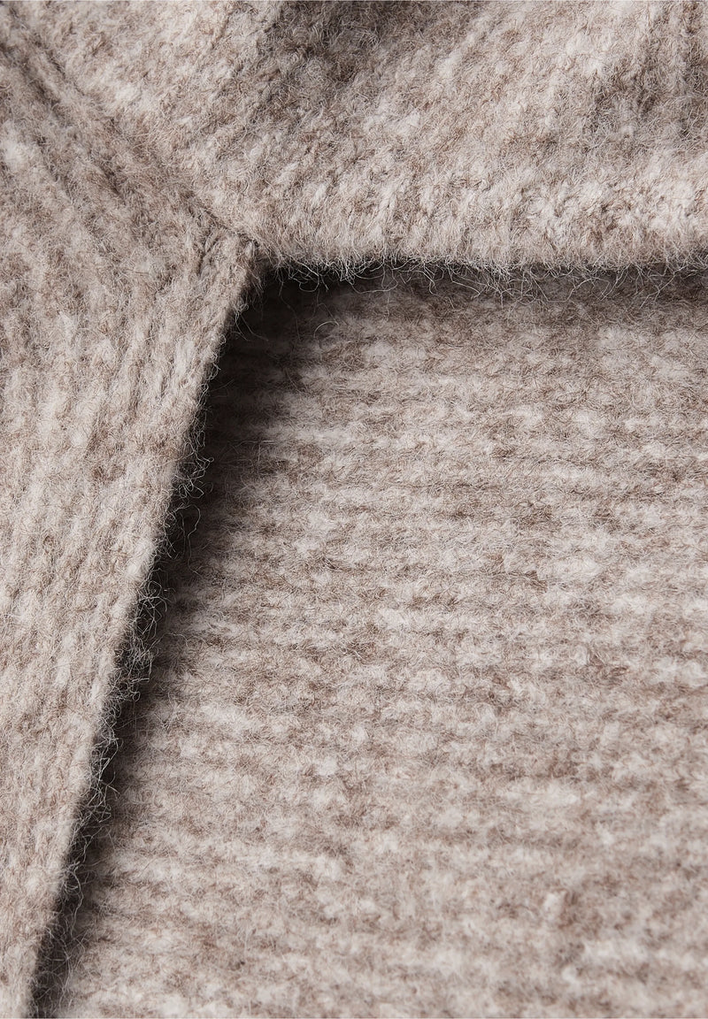 Street One neulottu poolokaulushuivi, meleerattu vaalea beige