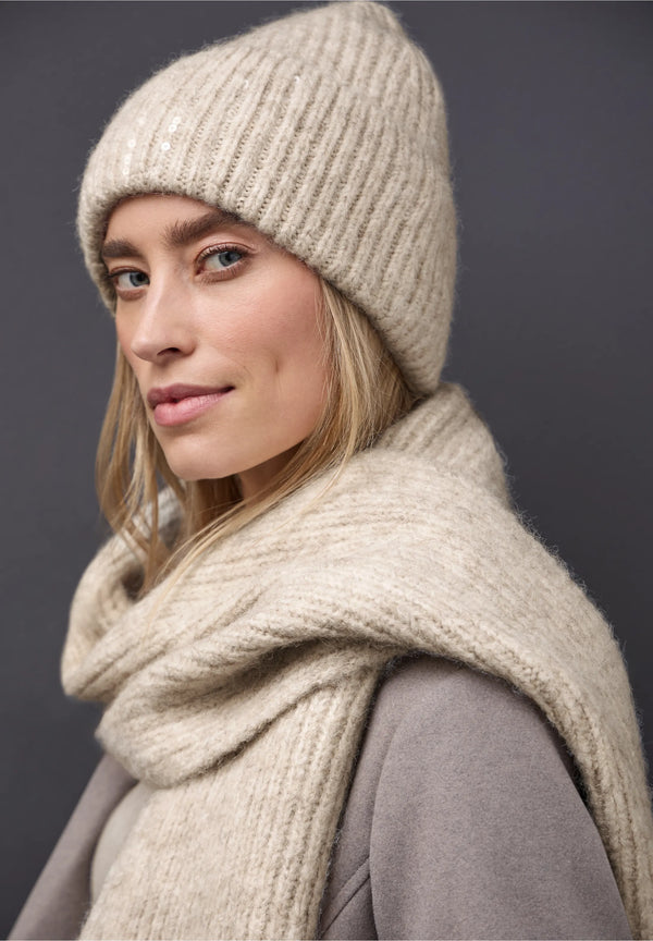 Street One pipo paljettikoristeilla, vaalea beige