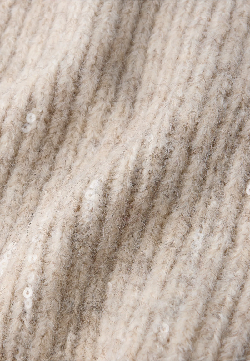 Street One kaulaliina paljettikoristeilla, vaalea beige