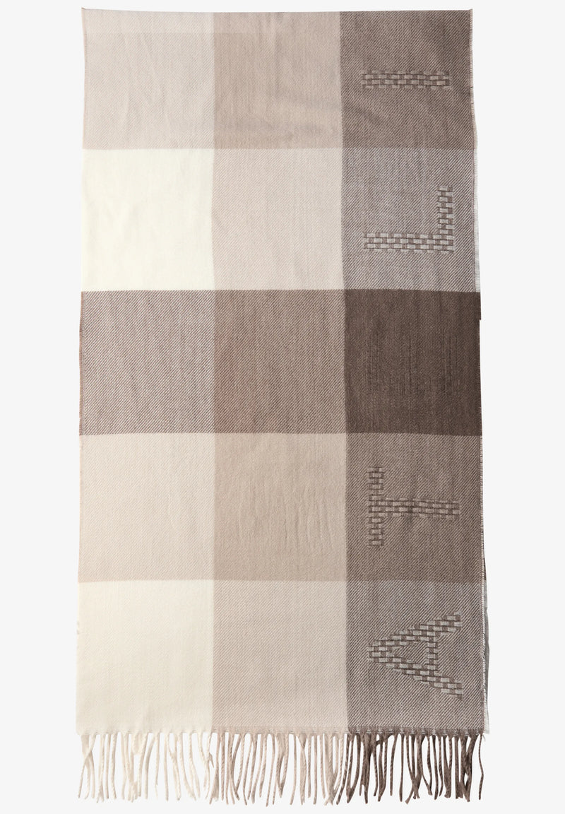 Street One Madras-huivi, ruskea/valkoinen ruutukuvio