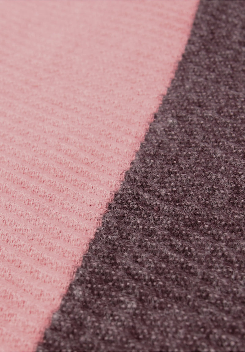 Street One laskostettu kaksivärinen huivi, viininpunainen