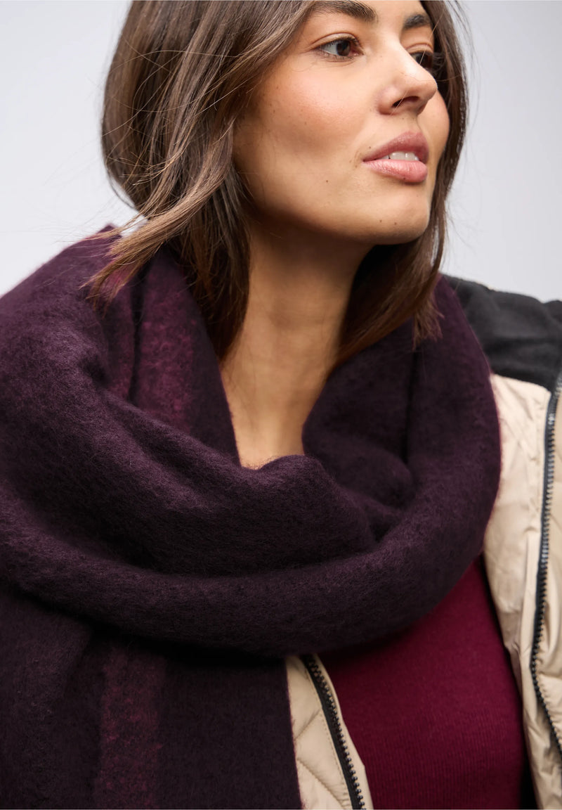 Street One pitkä kaulaliina, viininpunainen