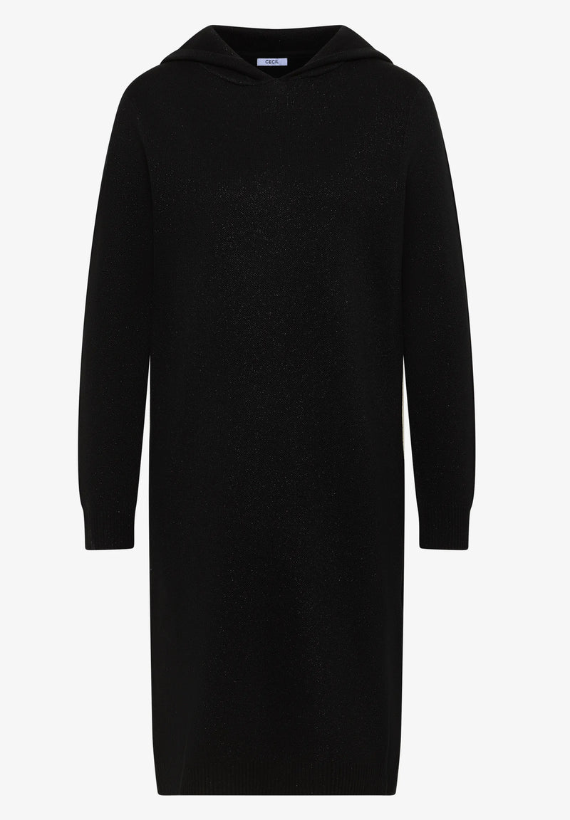 Cecil polvipituinen glitterneulemekko, musta