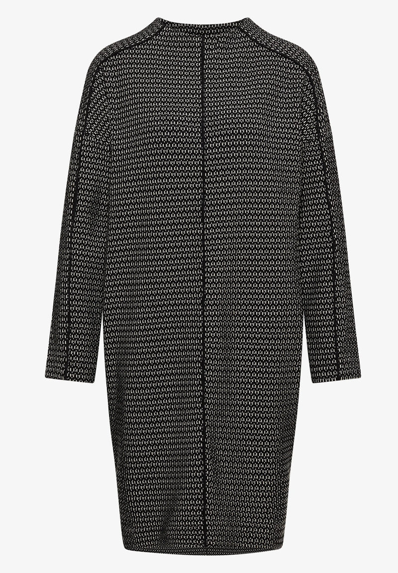 Cecil kaksivärinen polvipituinen mekko, musta