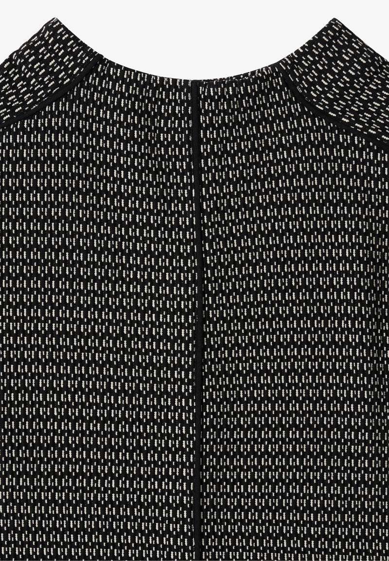 Cecil kaksivärinen polvipituinen mekko, musta