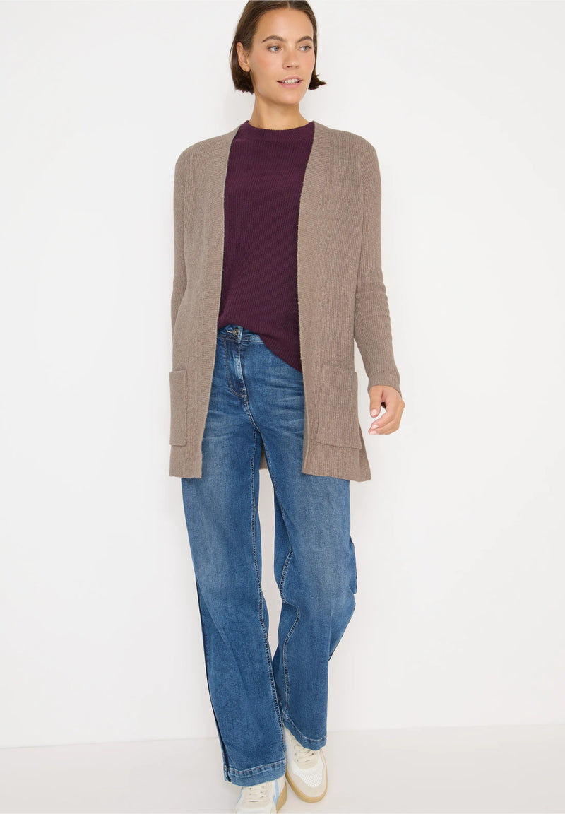 Cecil avoin pitkäneuletakki, beige