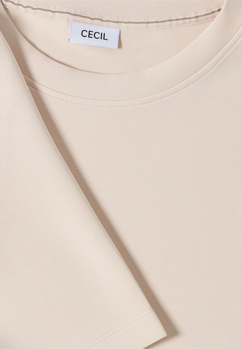 Cecil T-paita modaalisekoitetta, vaalea beige