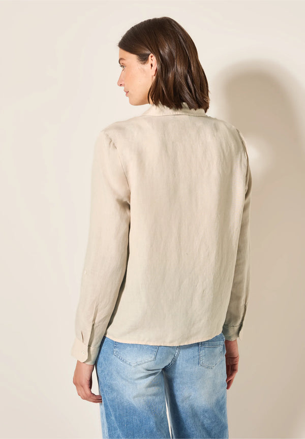 Cecil paita solmuyksityiskohdalla pellava-viskoosisekoitetta, beige