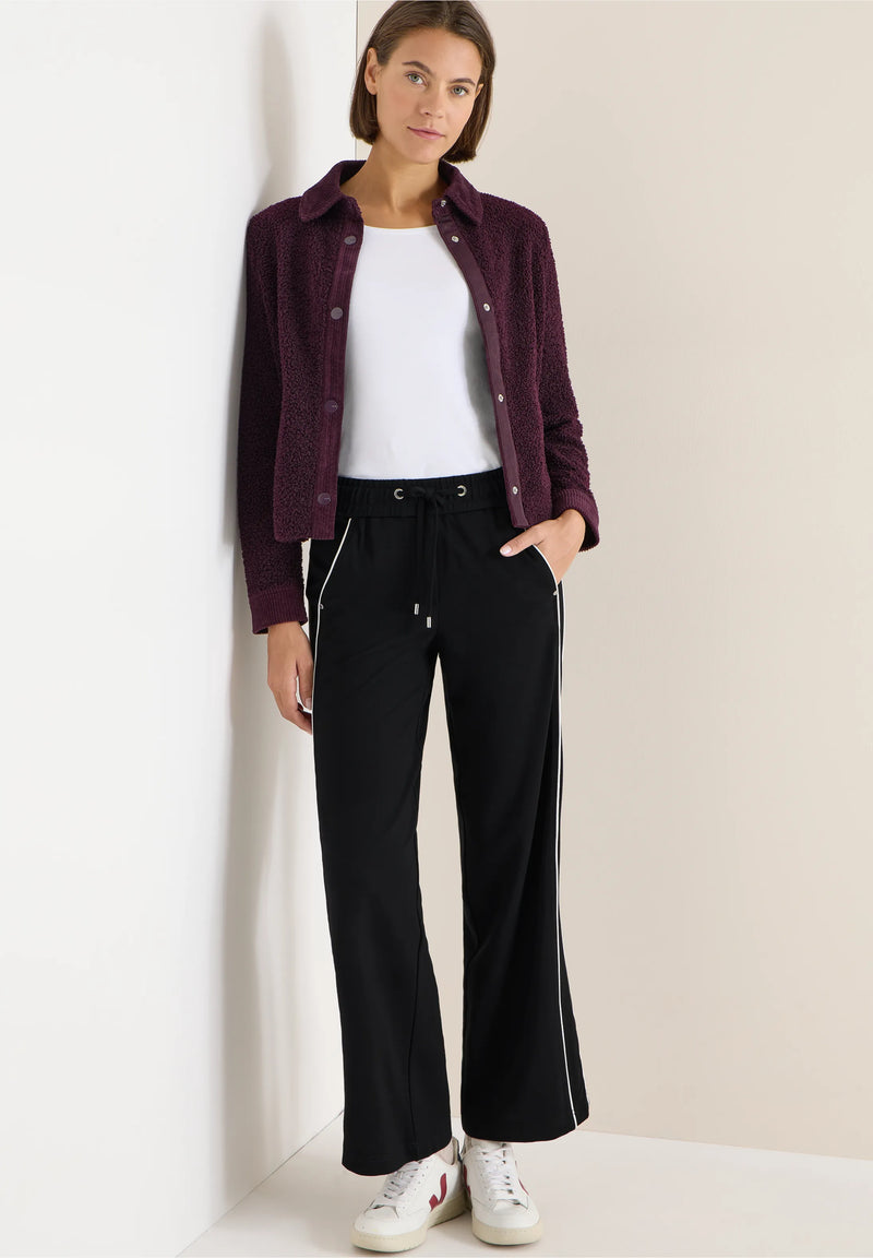 Cecil Neele housut sivuraidoilla, musta