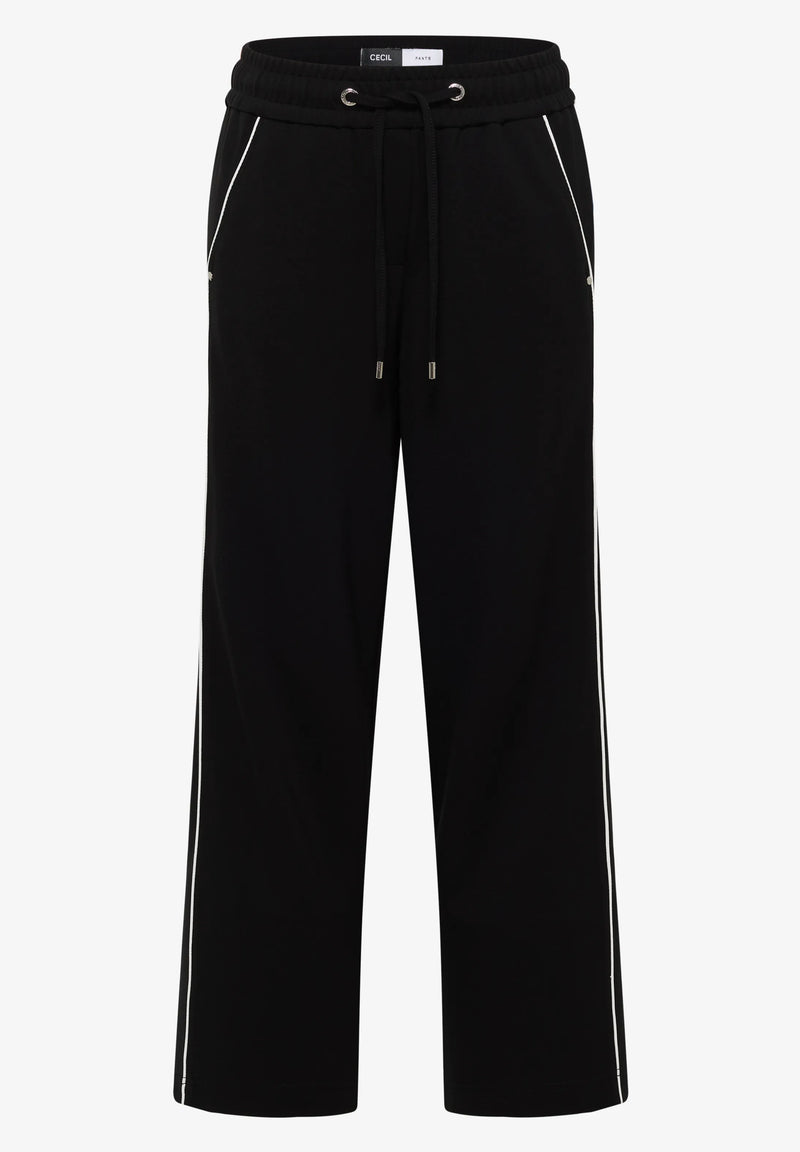 Cecil Neele housut sivuraidoilla, musta