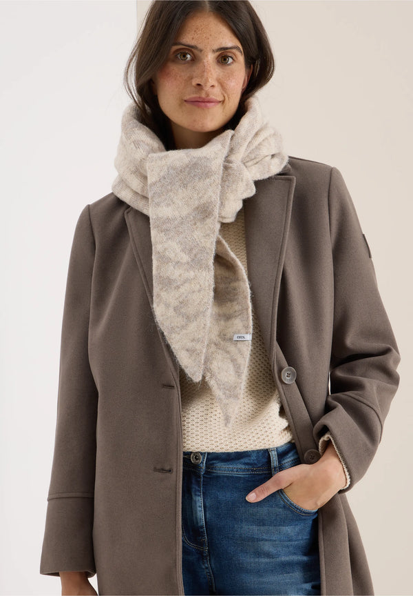 Cecil kolmiohuivi seeprakuviolla, beige