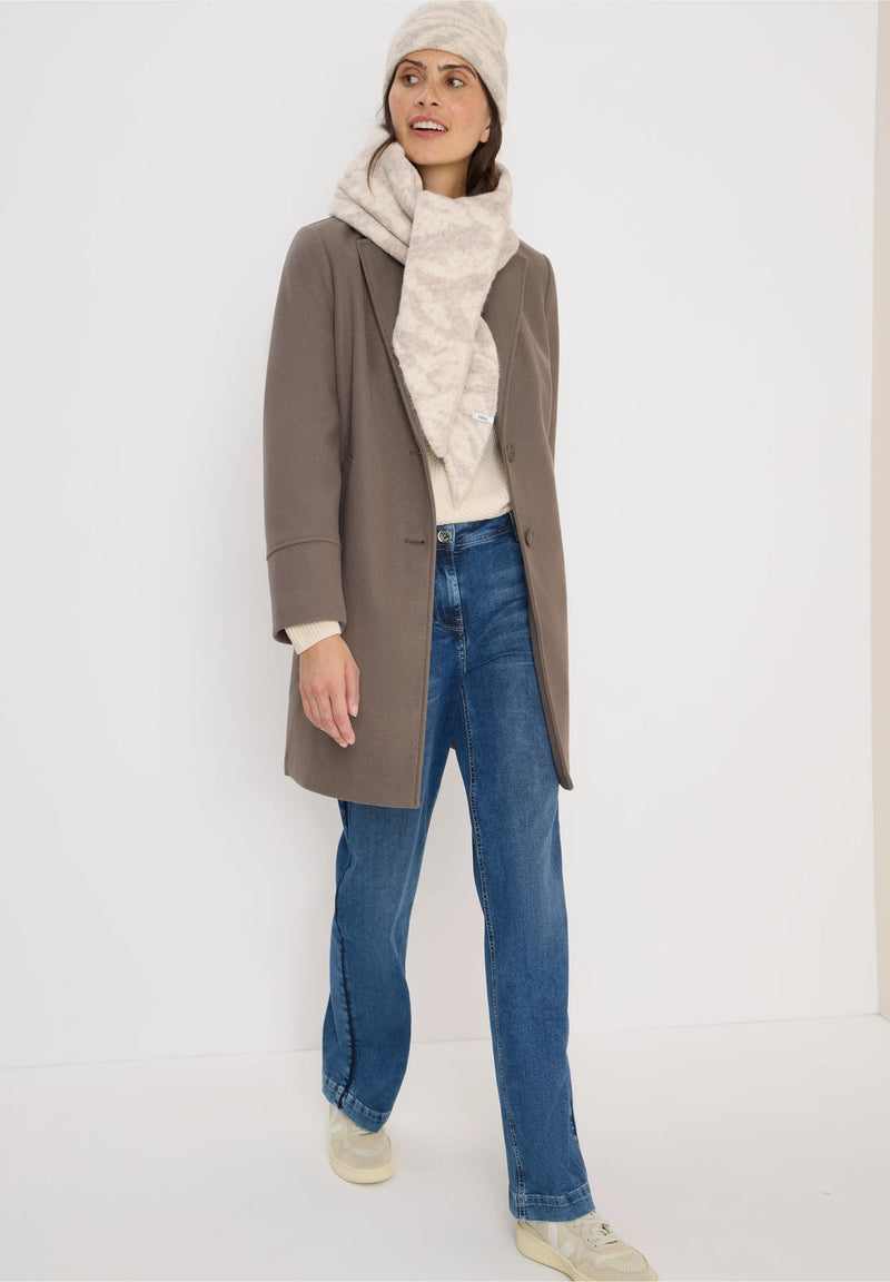 Cecil kolmiohuivi seeprakuviolla, beige