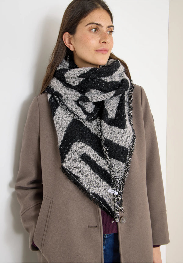 Cecil buklee kolmiohuivi, musta/harmaa