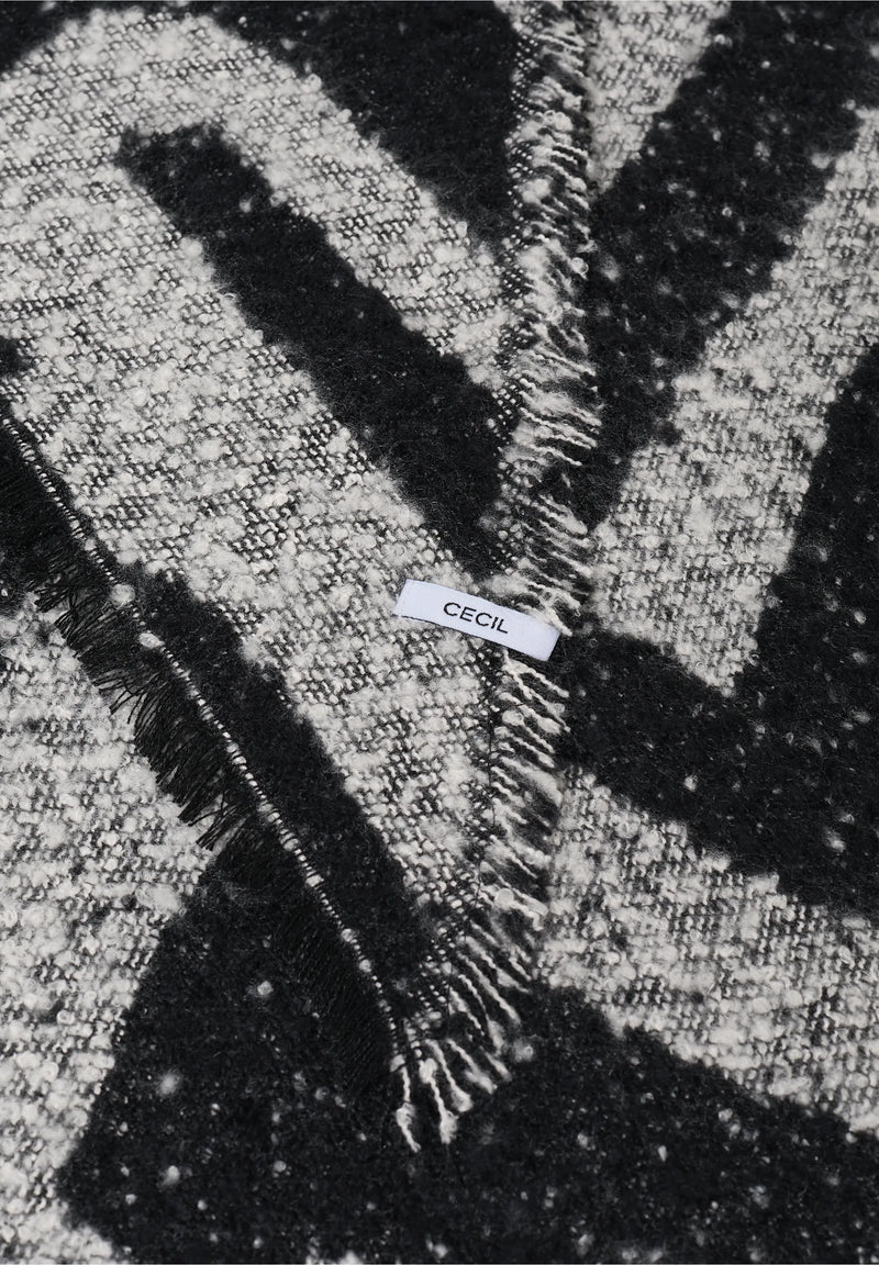 Cecil buklee kolmiohuivi, musta/harmaa