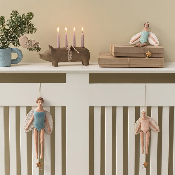 Maileg Enkeli hyppynukke 26cm, roosa