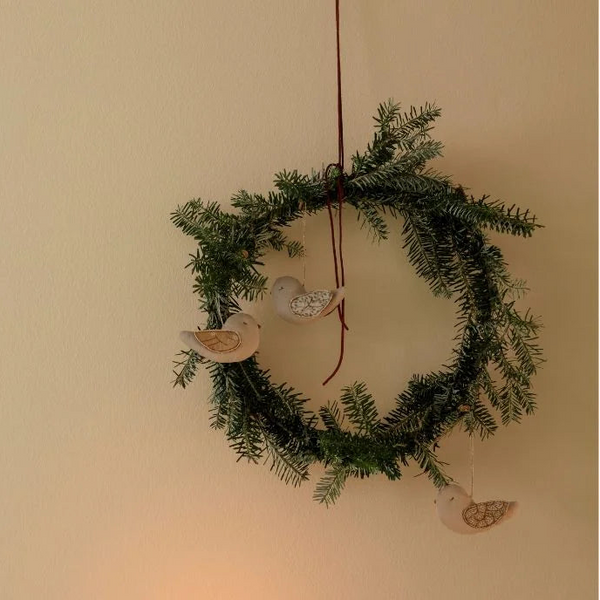 Maileg joulukoriste lintu 6*9,5cm, beige