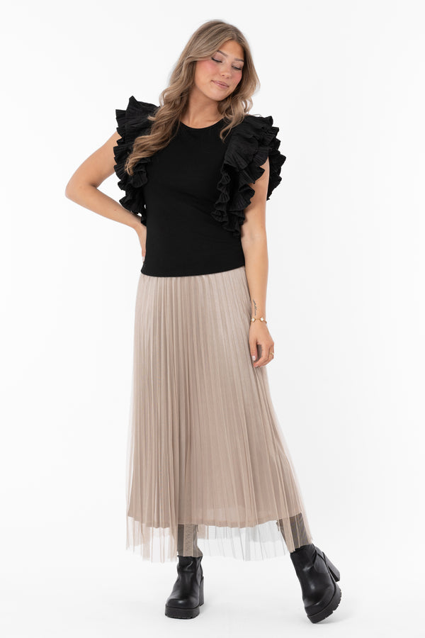 Capri Collection Clemence käännettävä tyllihame, latte