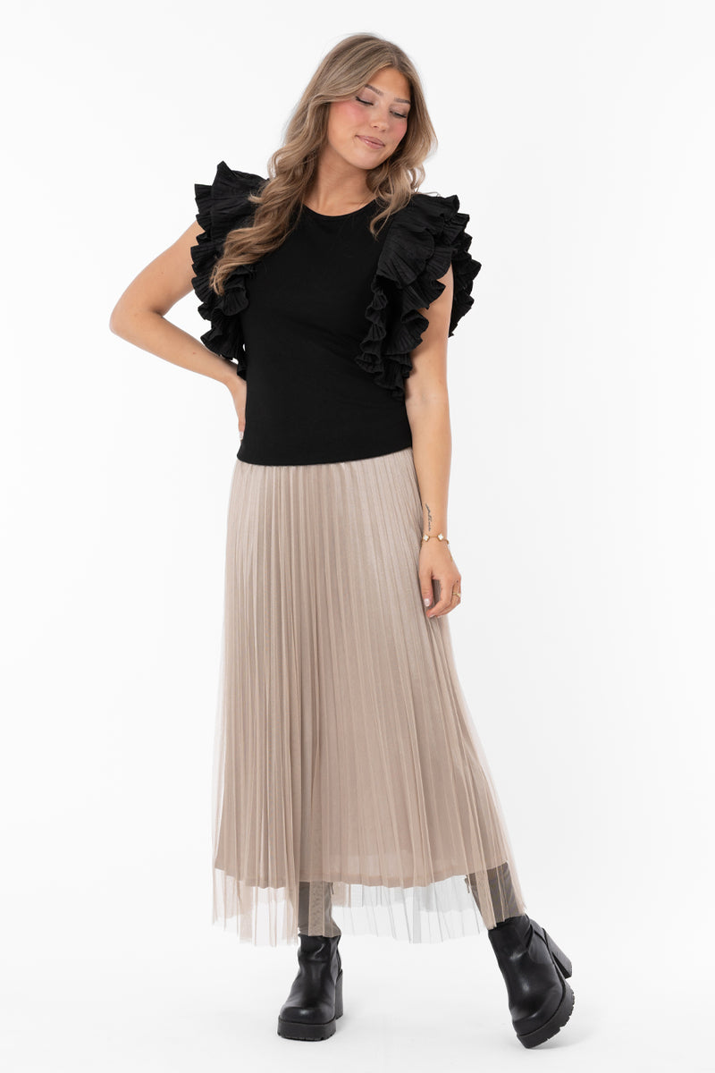 Capri Collection Clemence käännettävä tyllihame, latte
