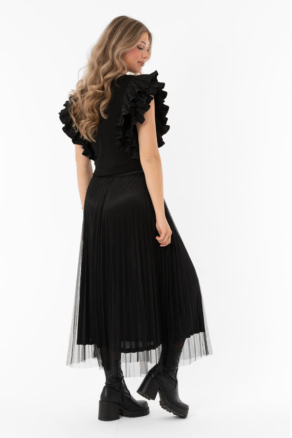 Capri Collection Clemence käännettävä tyllihame, musta