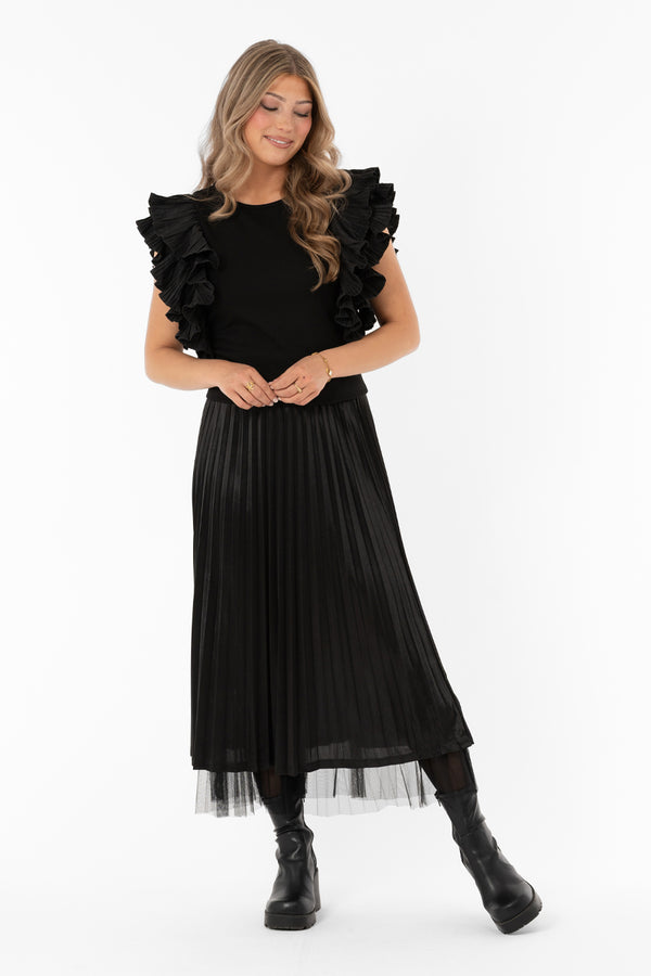 Capri Collection Clemence käännettävä tyllihame, musta