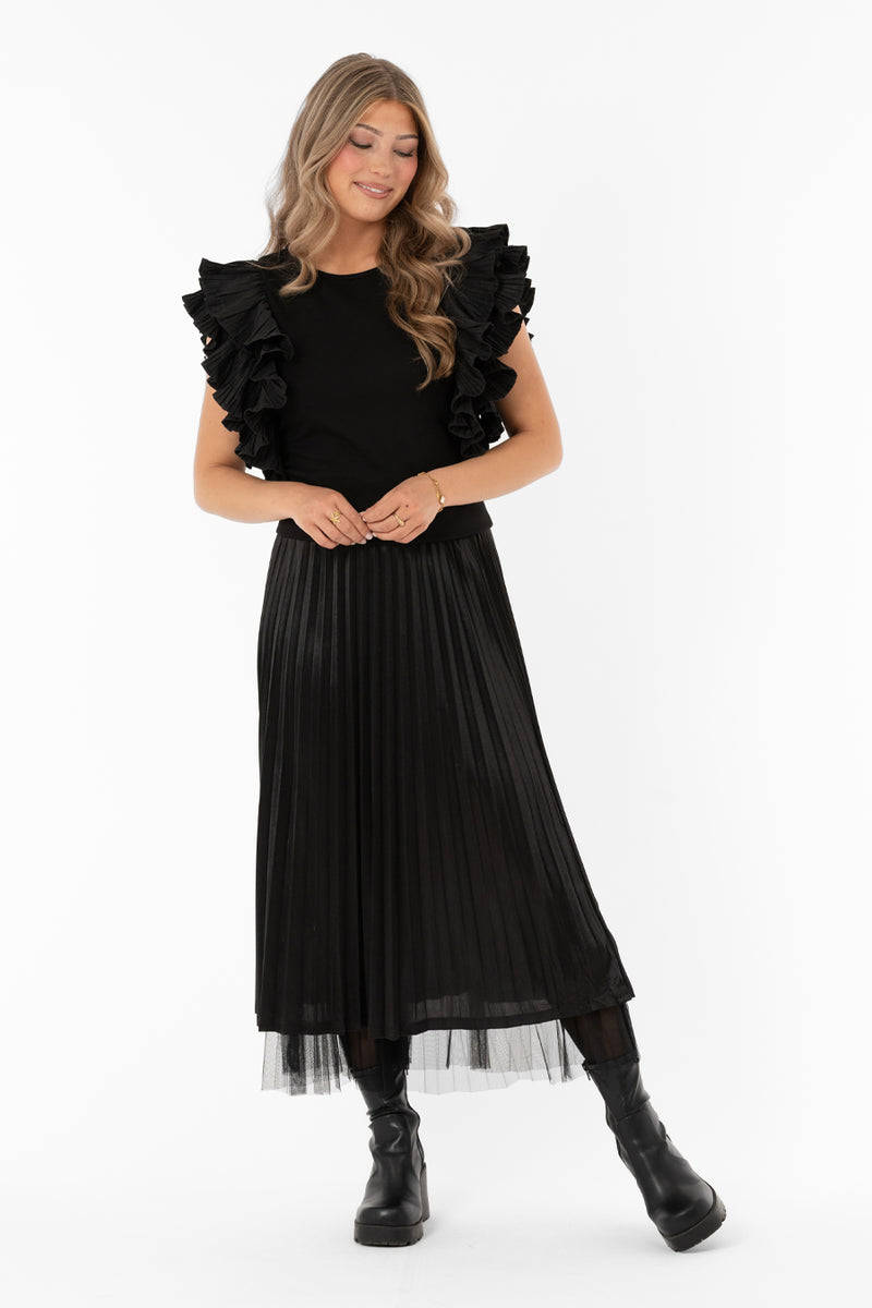 Capri Collection Clemence käännettävä tyllihame, musta