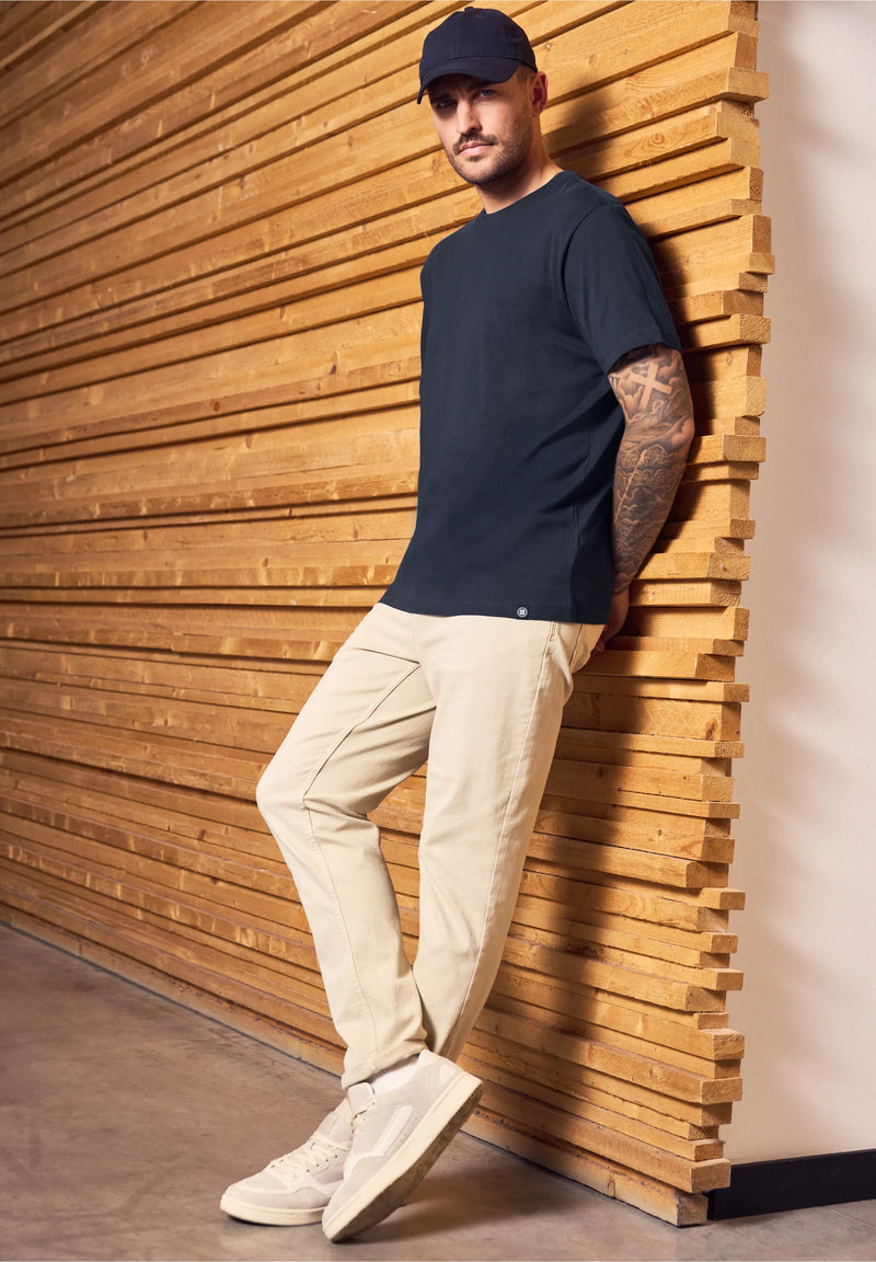 Street One Men basic T-paita, tummansininen