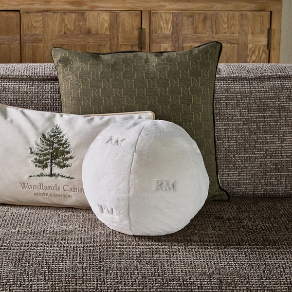 Rivièra Maison Ball Faux Fur Box Pillow ø30cm
