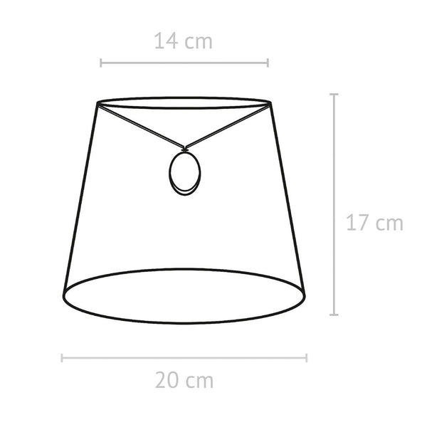 PR Home Mia Classico varjostin puuvillaa 20cm, valkoinen