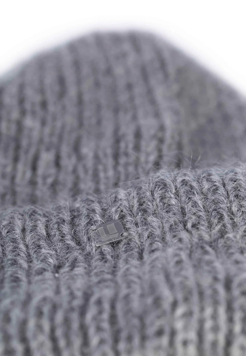 Lasessor Mollie mohairpipo fleece-vuorella, vaaleanharmaa