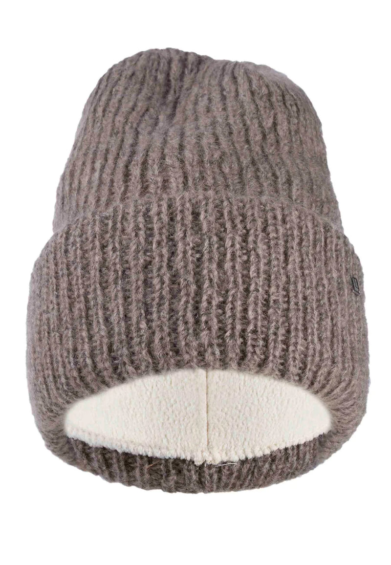 Lasessor Mollie mohairpipo fleece-vuorella, vaaleanruskea