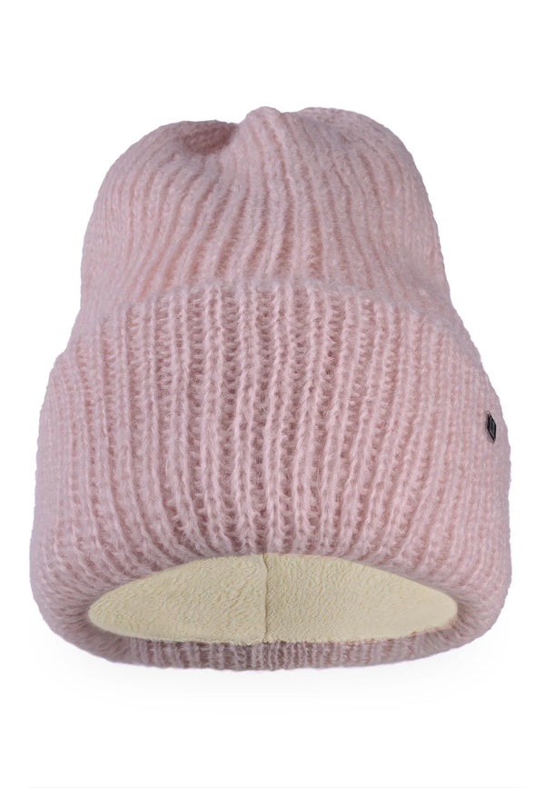 Lasessor Mollie mohairpipo fleece-vuorella, vaalea roosa