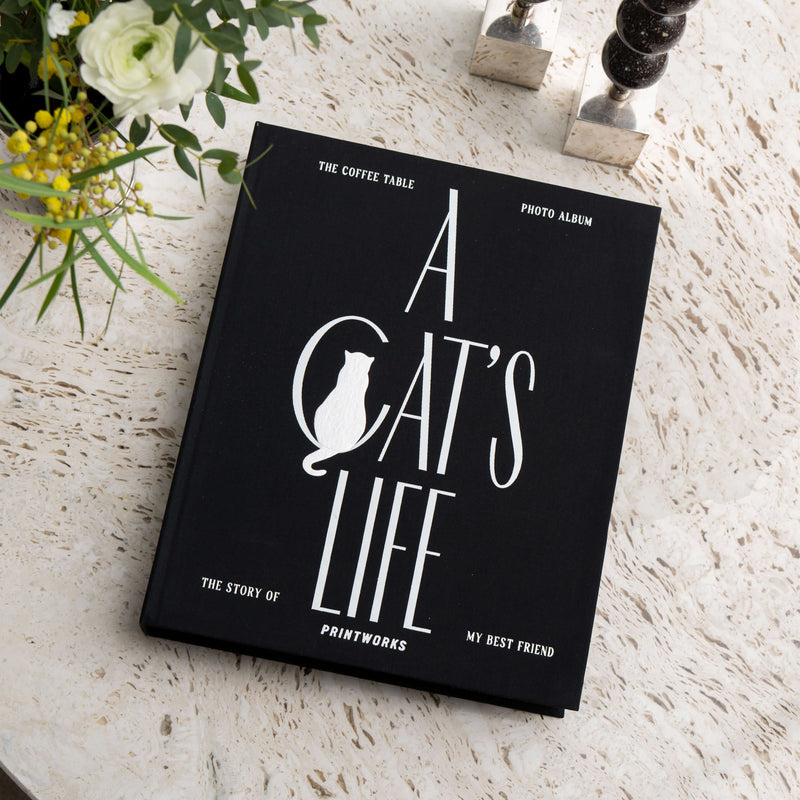 Printworks A Cat's Life valokuva-albumi, musta