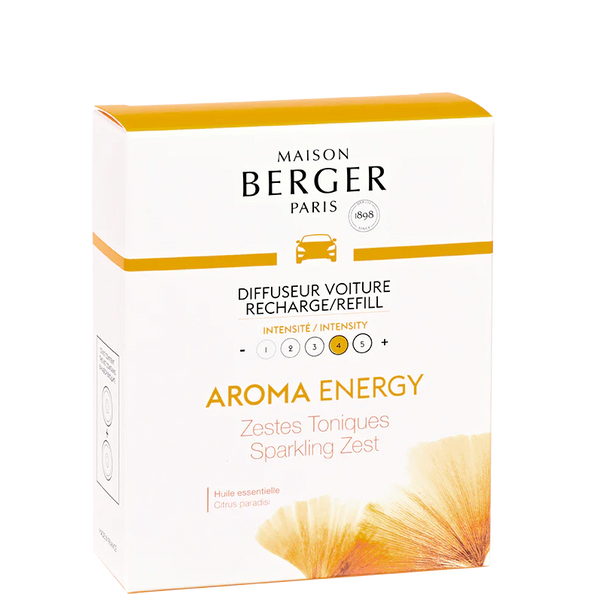 Maison Berger Aroma Energy -autotuoksun täyttöpakkaus 2kpl kiekkoja