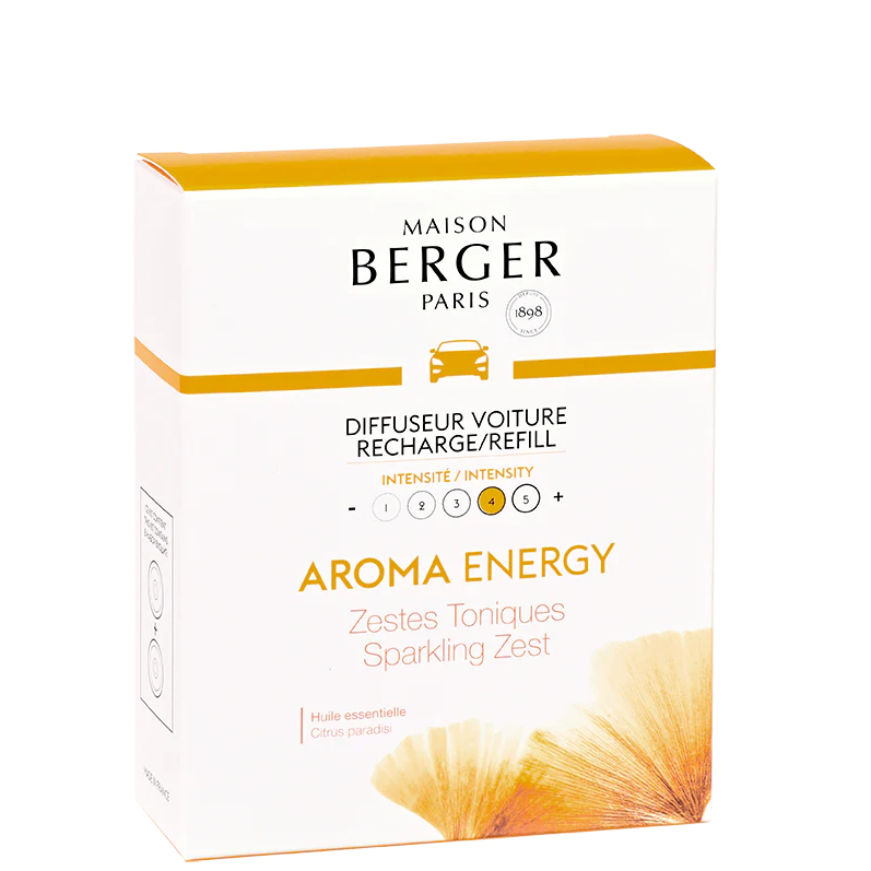 Maison Berger Aroma Energy -autotuoksun täyttöpakkaus 2kpl kiekkoja