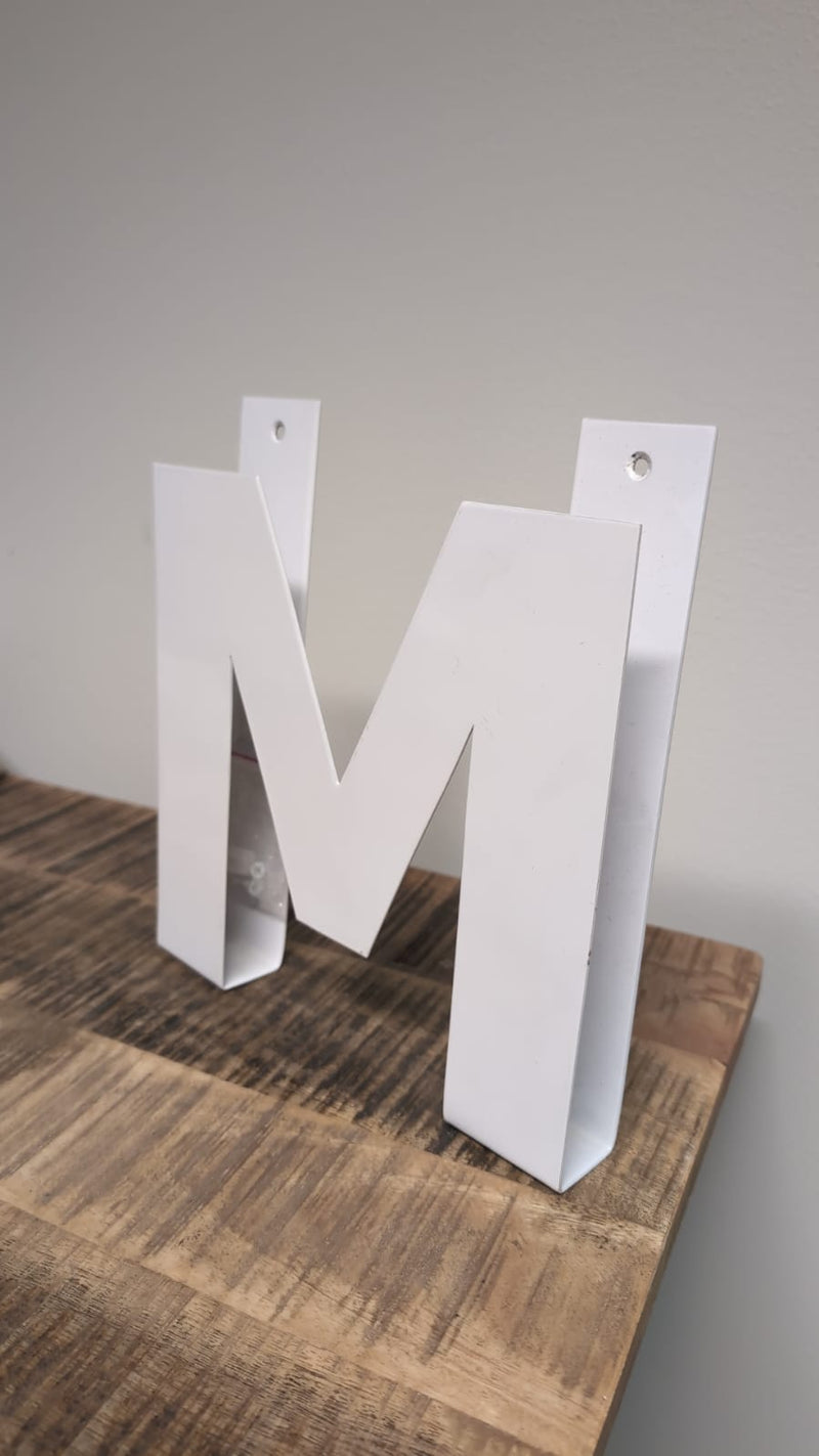 Bruka Design M-lehtiteline metallia, valkoinen